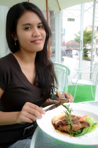 Me with my favourite dish - Wok Sear Chicken Chop